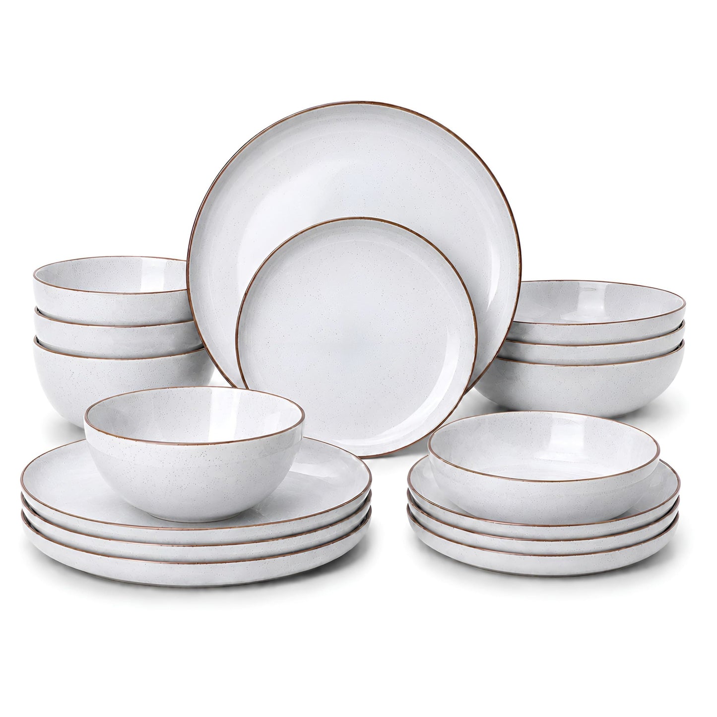 DIVCHI 16-Piece Dinner Set for 4 Ceramic Dinnerware Set