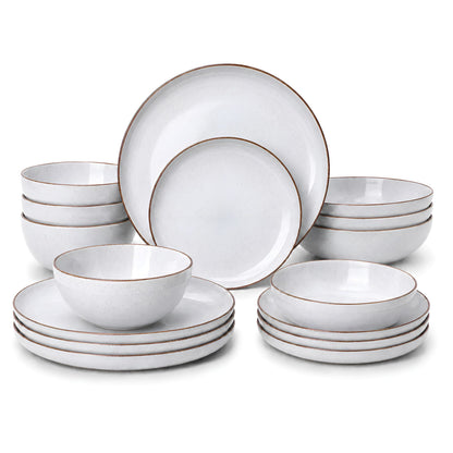 DIVCHI 16-Piece Dinner Set for 4 Ceramic Dinnerware Set