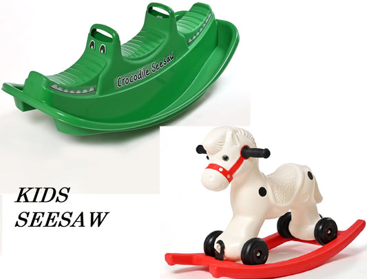 Kids Seesaw Available in Crocodile and Horse Perfect for Kids Fun Play - DIVCHI