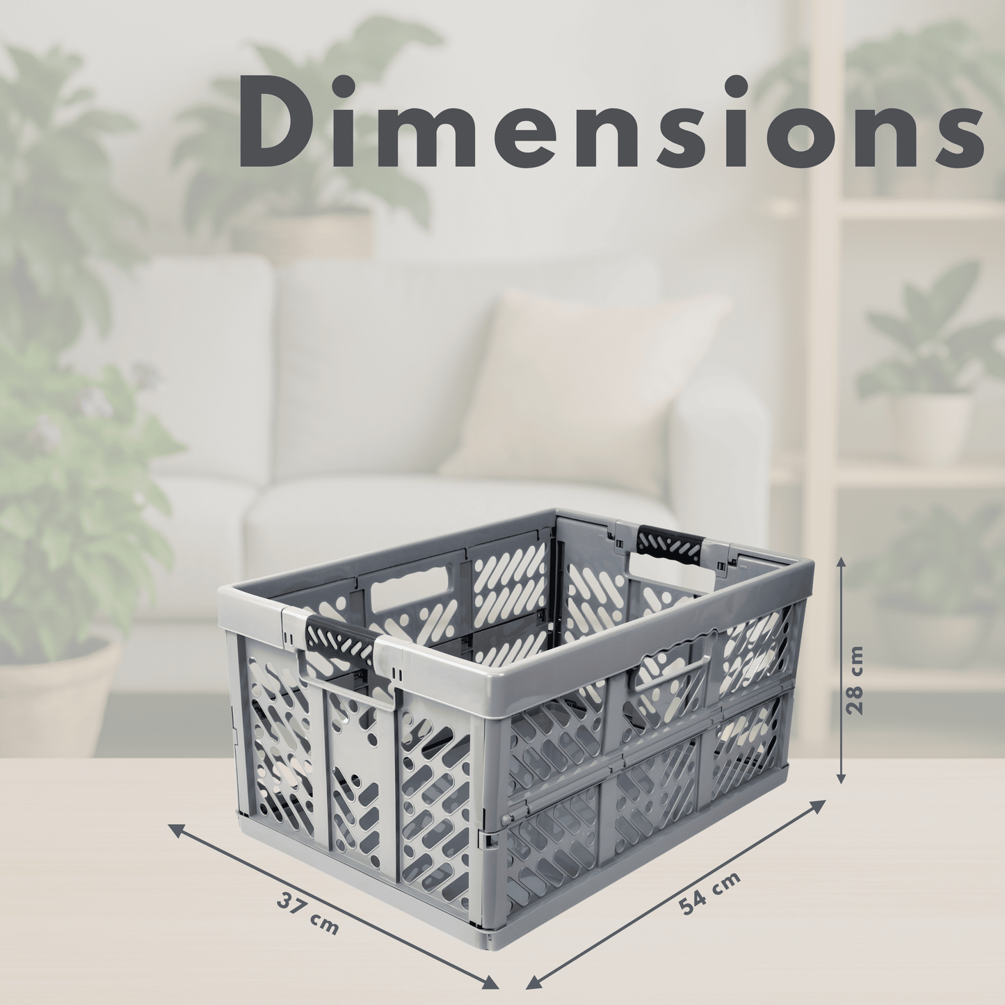 DIVCHI Foldable Storage Box | Collapsible Plastic Organizer Bin with Lid & Handles | Multipurpose Storage Basket for Kitchen, Vegetables, Clothes & Books