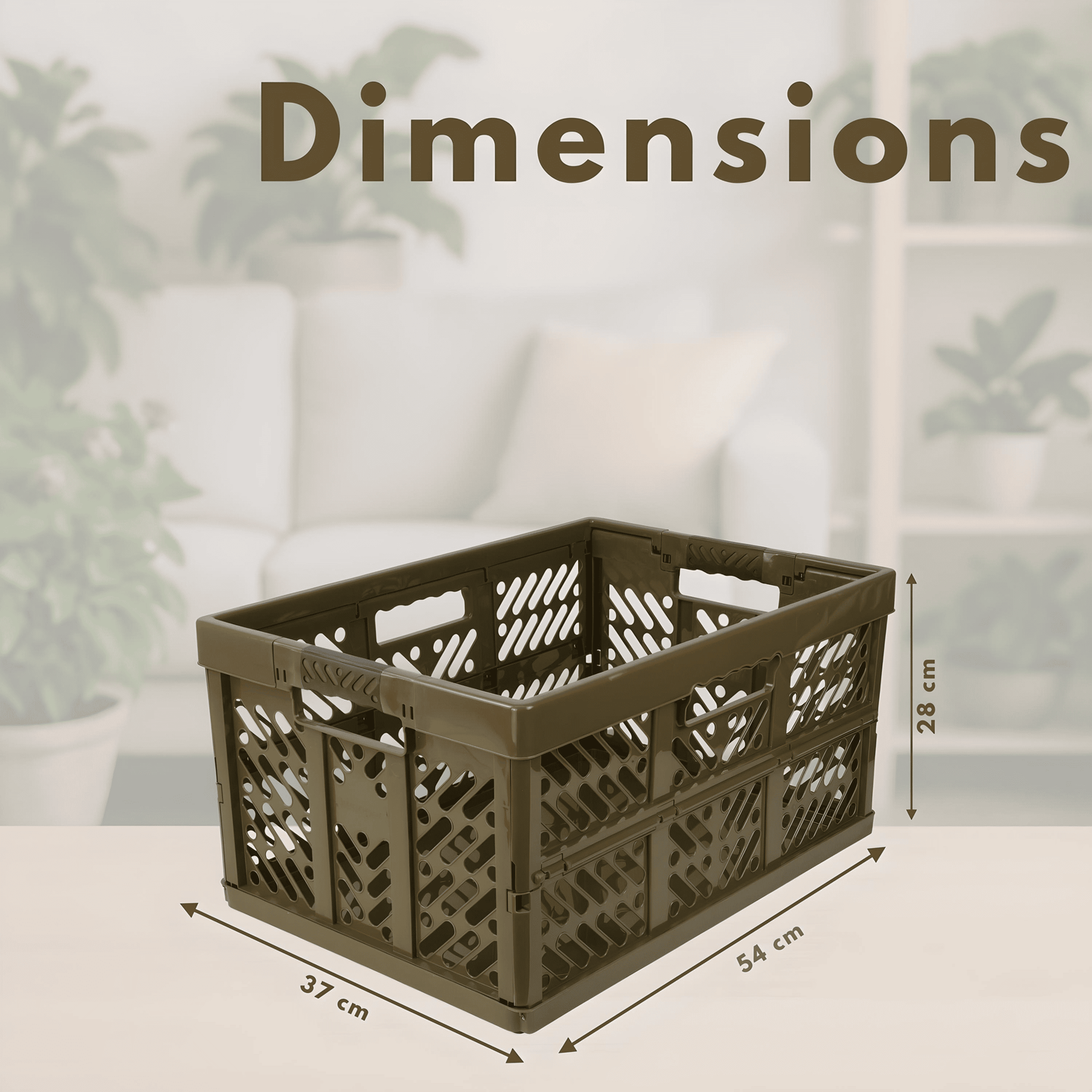 DIVCHI Foldable Storage Box | Collapsible Plastic Organizer Bin with Lid & Handles | Multipurpose Storage Basket for Kitchen, Vegetables, Clothes & Books