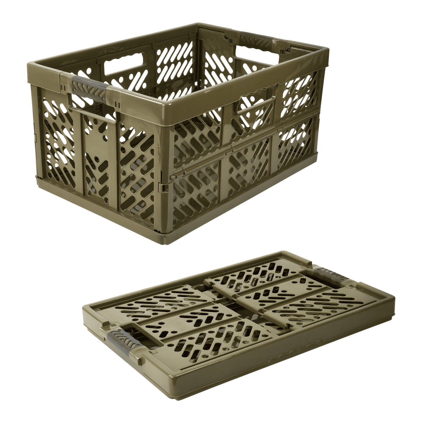 DIVCHI Foldable Storage Box | Collapsible Plastic Organizer Bin with Lid & Handles | Multipurpose Storage Basket for Kitchen, Vegetables, Clothes & Books