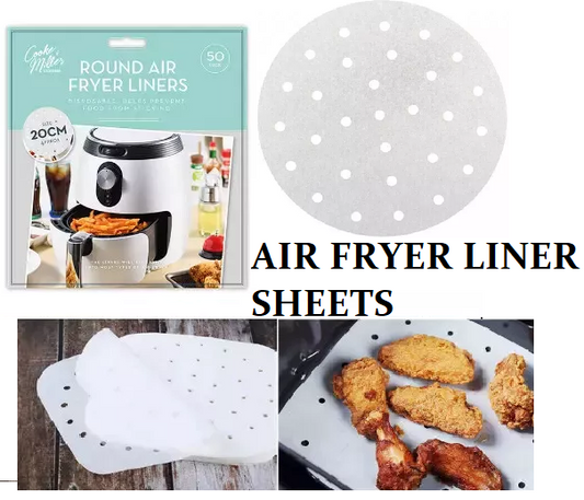 Air Fryer Disposable Liner Sheets Greaseproof Available in 3 Different Shapes - DIVCHI