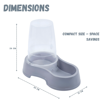 DIVCHI Pet Food & Water Dispenser – Pet Feeder, Food & Water Station for Cats & Small Dogs, Transparent Plastic, Portable – Food & Hydration Solution