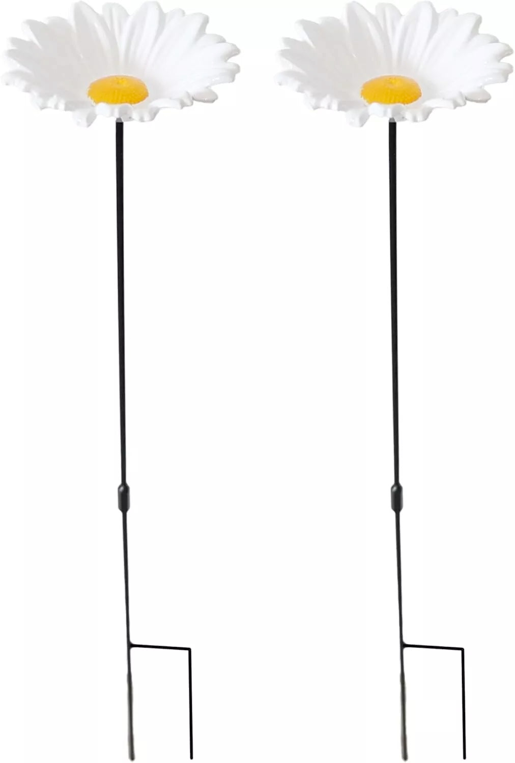 DIVCHI 2-Pack Flower-Shaped Bird Feeding Stations – Freestanding Metal Feeders for Garden Decor - DIVCHI