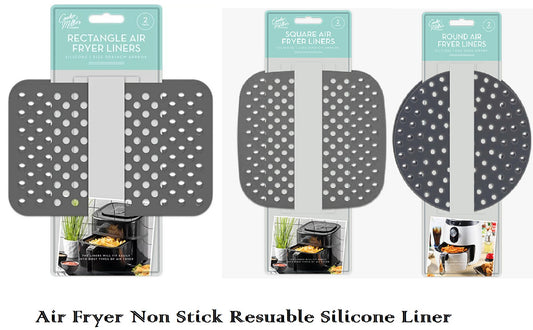 Air Fryer Non Stick Resuable Liner Pack of 2 easy to clean Perfect for Baking - DIVCHI