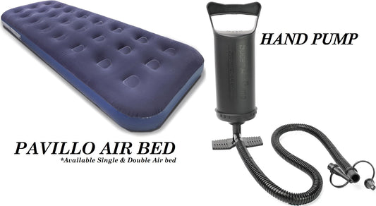 Air Bed Available in Double & Single size Manual Air Pump With 3 Nozzle - DIVCHI