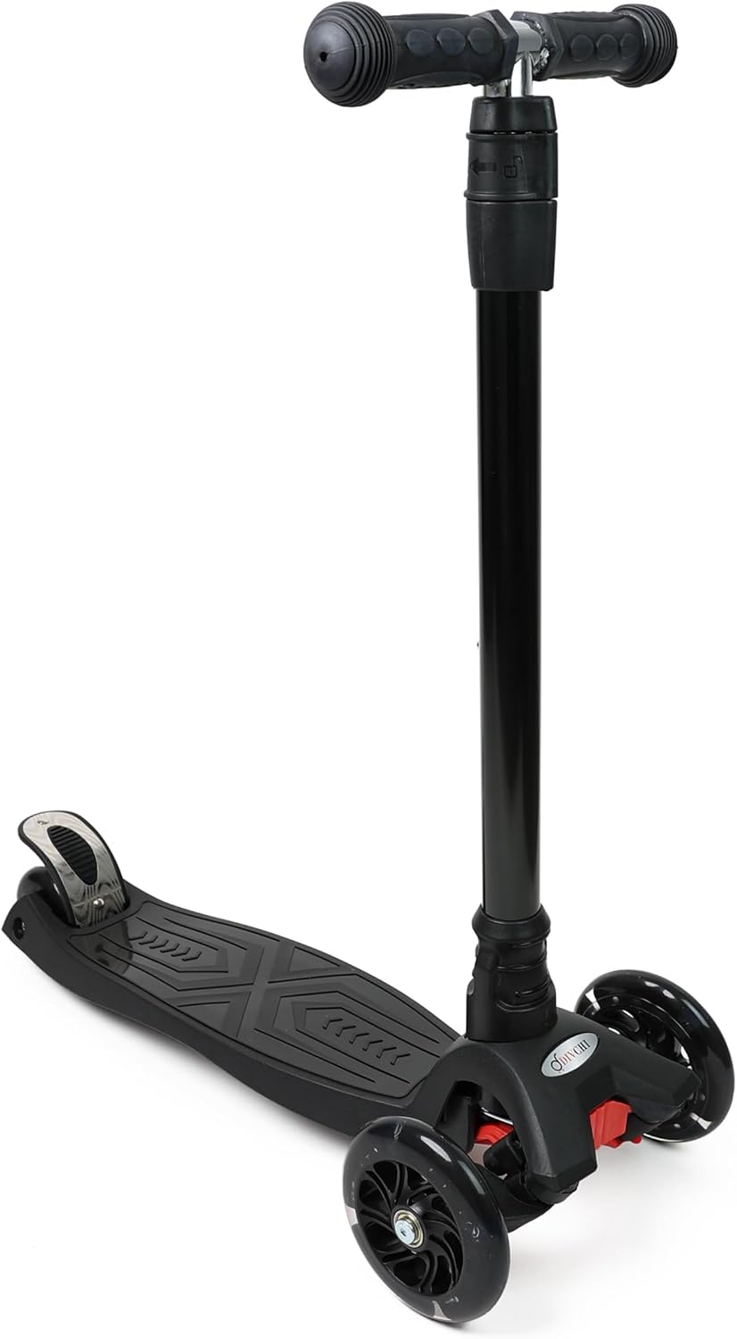 Scooter For Kids 3 Wheel Scooter For Girls & Boys, Kick Scooter With 4 Adjustable Height, Lean To Steer, Light Up Wheels Push Scooter For Children - DIVCHI