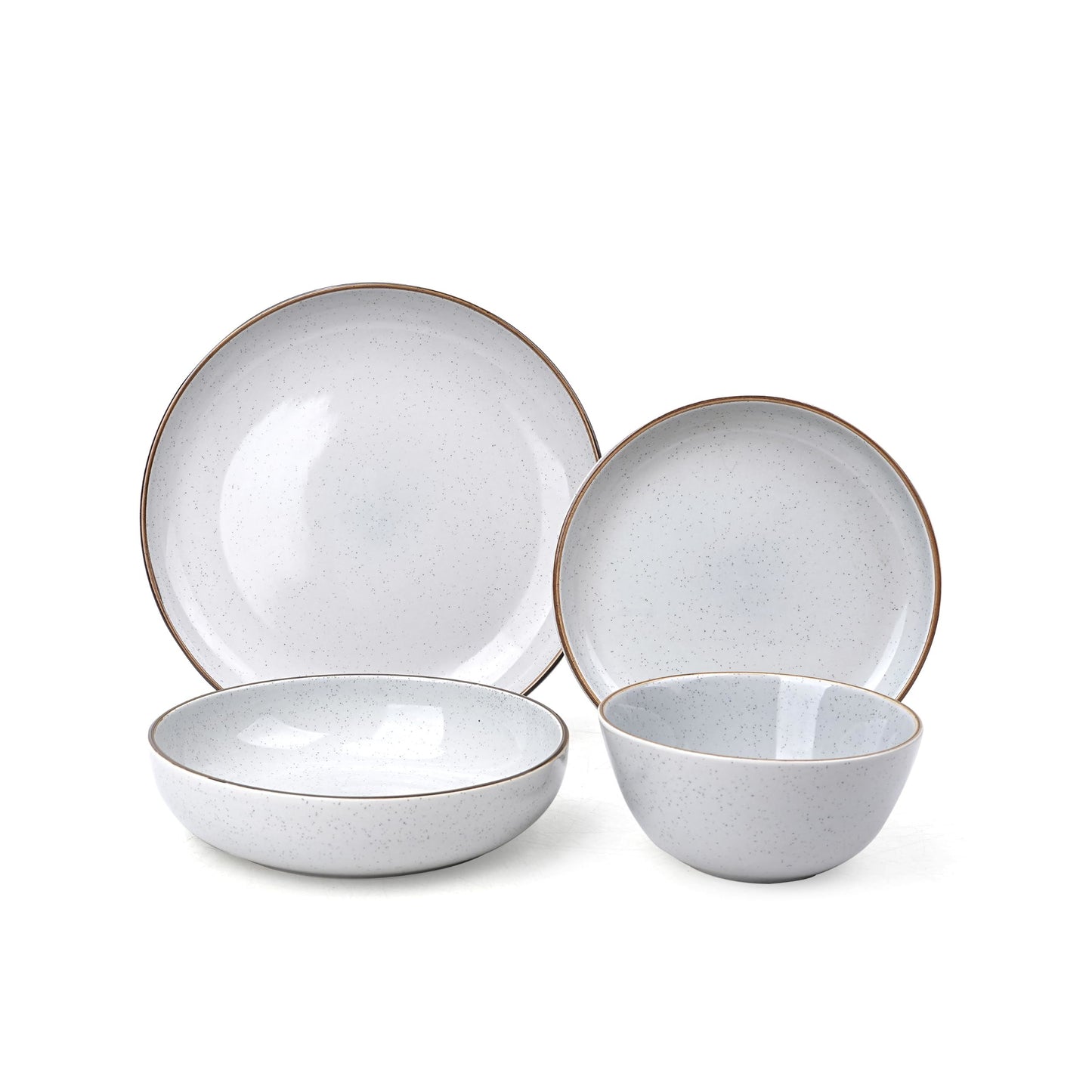 DIVCHI 16-Piece Dinner Set for 4 Ceramic Dinnerware Set