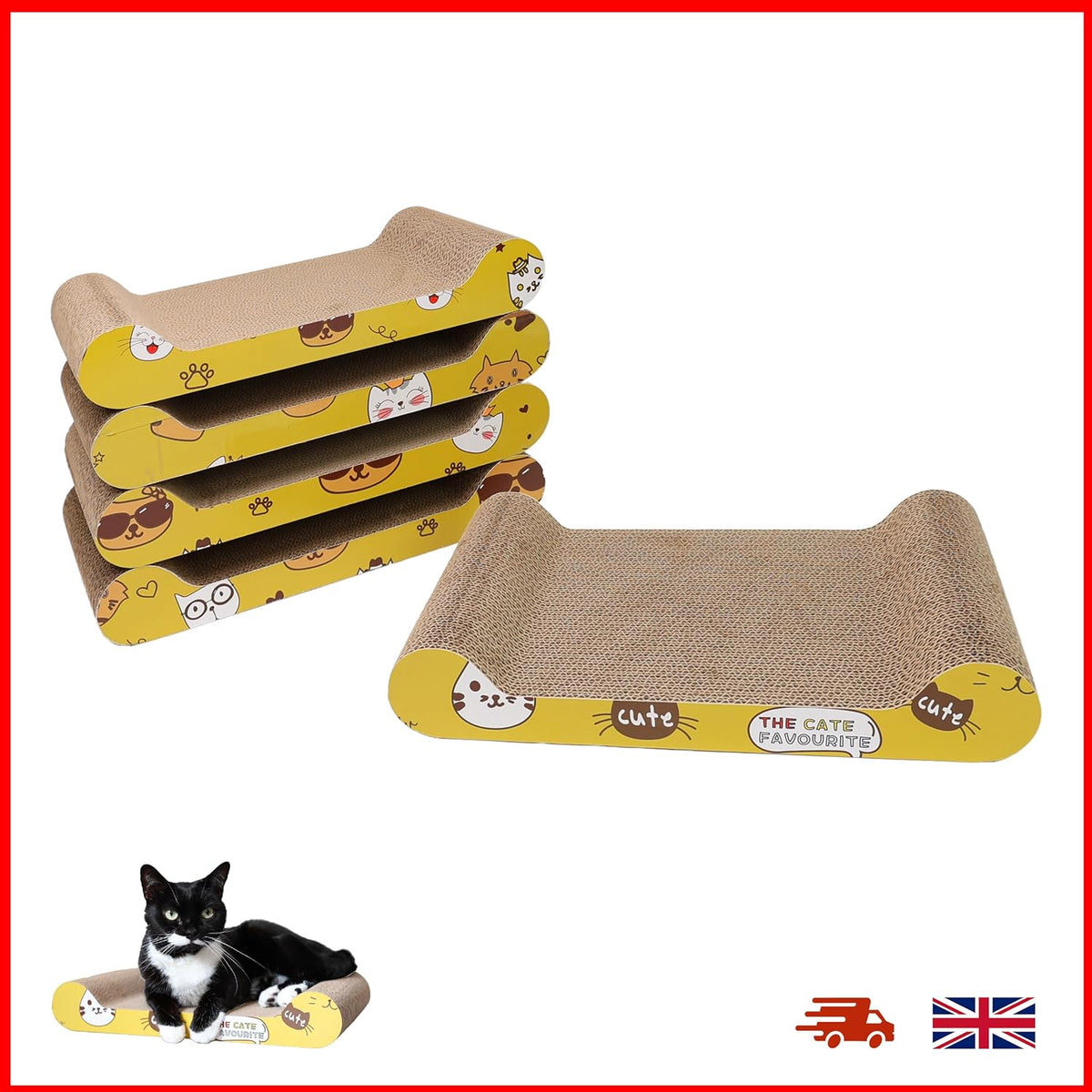 Cat Scratching Board Cat Scratching Pad with Catnip Available in Pack Size - DIVCHI