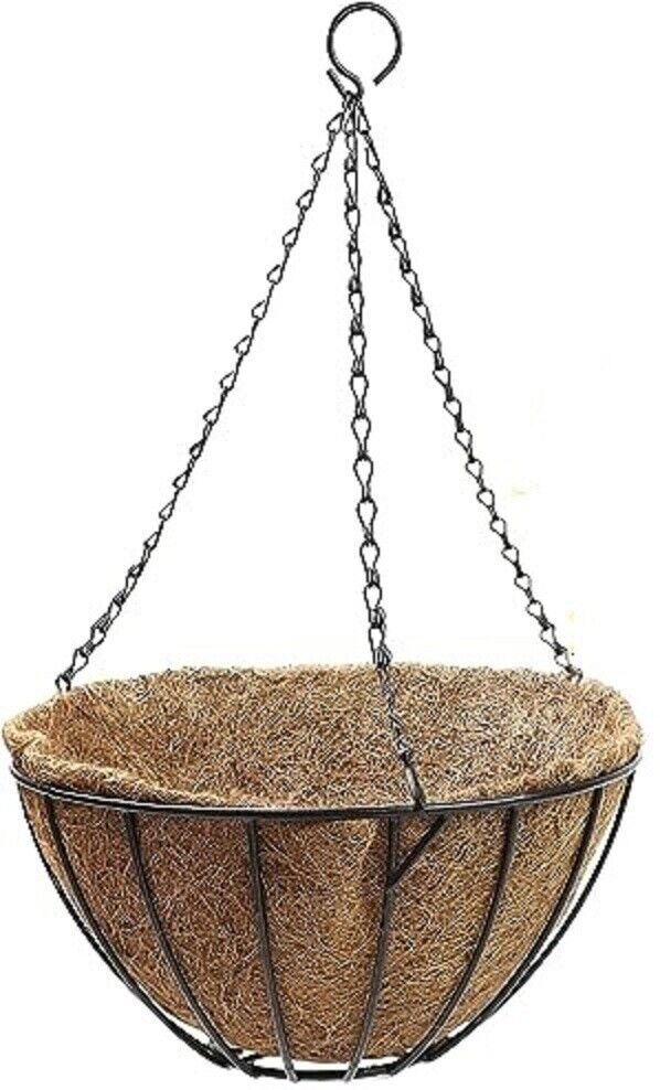 DIVCHI Hanging Basket With Coco Liner & Chain Hanging Flower Pots