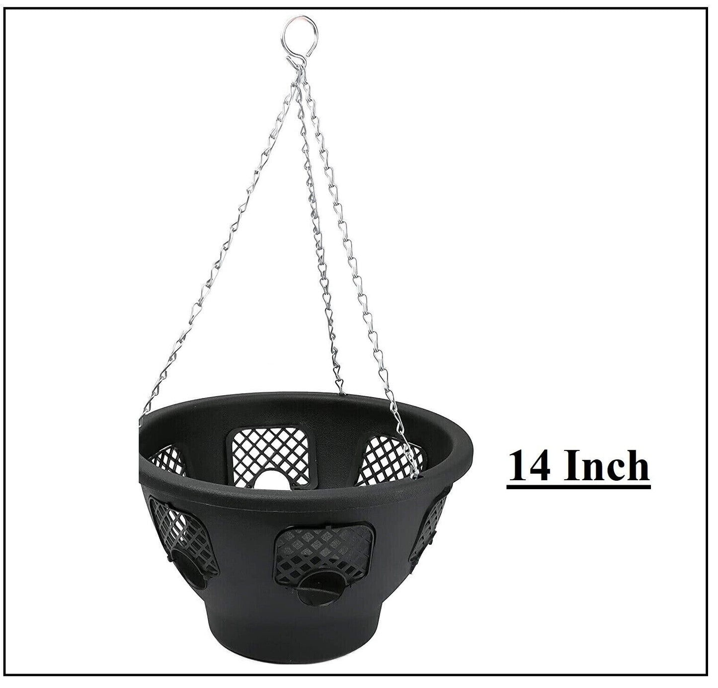 DIVCHI 14 Inch Hanging Basket Indoor Outdoor Balcony Patio