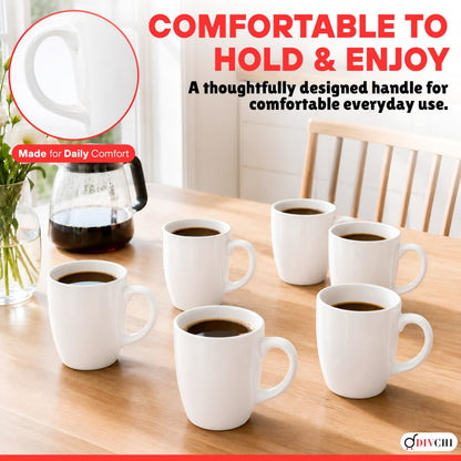 DIVCHI Coffee Mugs Set of 6 Ceramic Tea Hot Chocolate Cups