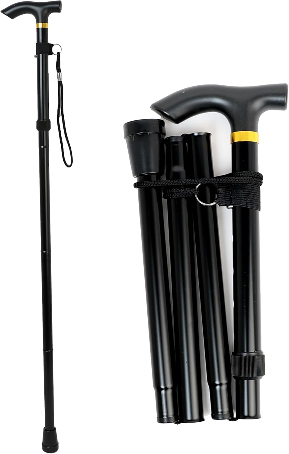 DIVCHI Folding Walking Sticks, Adjustable Height And Portable Collapsible Balancing Ladies Walking Aid, Travel Walking Cane for Women & Men Elderly Adults & Disabled - DIVCHI