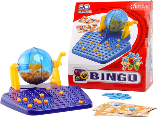 Bingo Game Set - Complete with Bingo Balls, and Bingo Cards, Bingo machine - DIVCHI