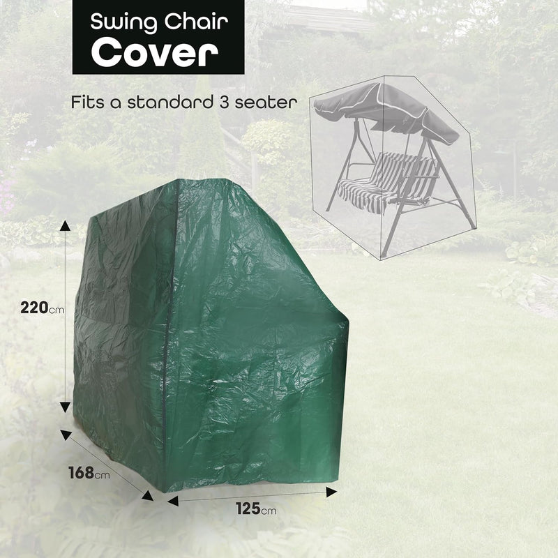 Swing Chair Cover 3 Seater Swinging Hammock Cover for Outdoor Garden Patio Waterproof Outside Weather Furniture Protective Cover