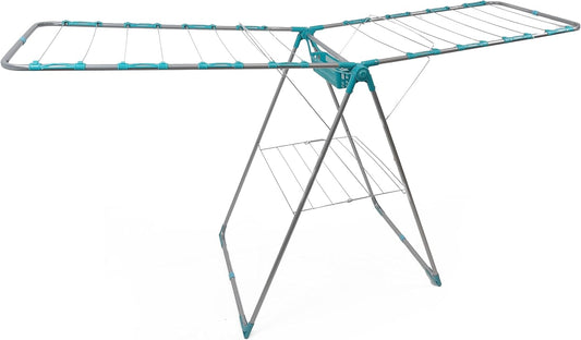 DIVCHI Clothes Dryer Airer With Peg Basket | Foldable Clothes Drying Rack | Compact Laundry Clothes Stainless Steel Adjustable Horse Indoor Outdoor Laundry Racks - DIVCHI