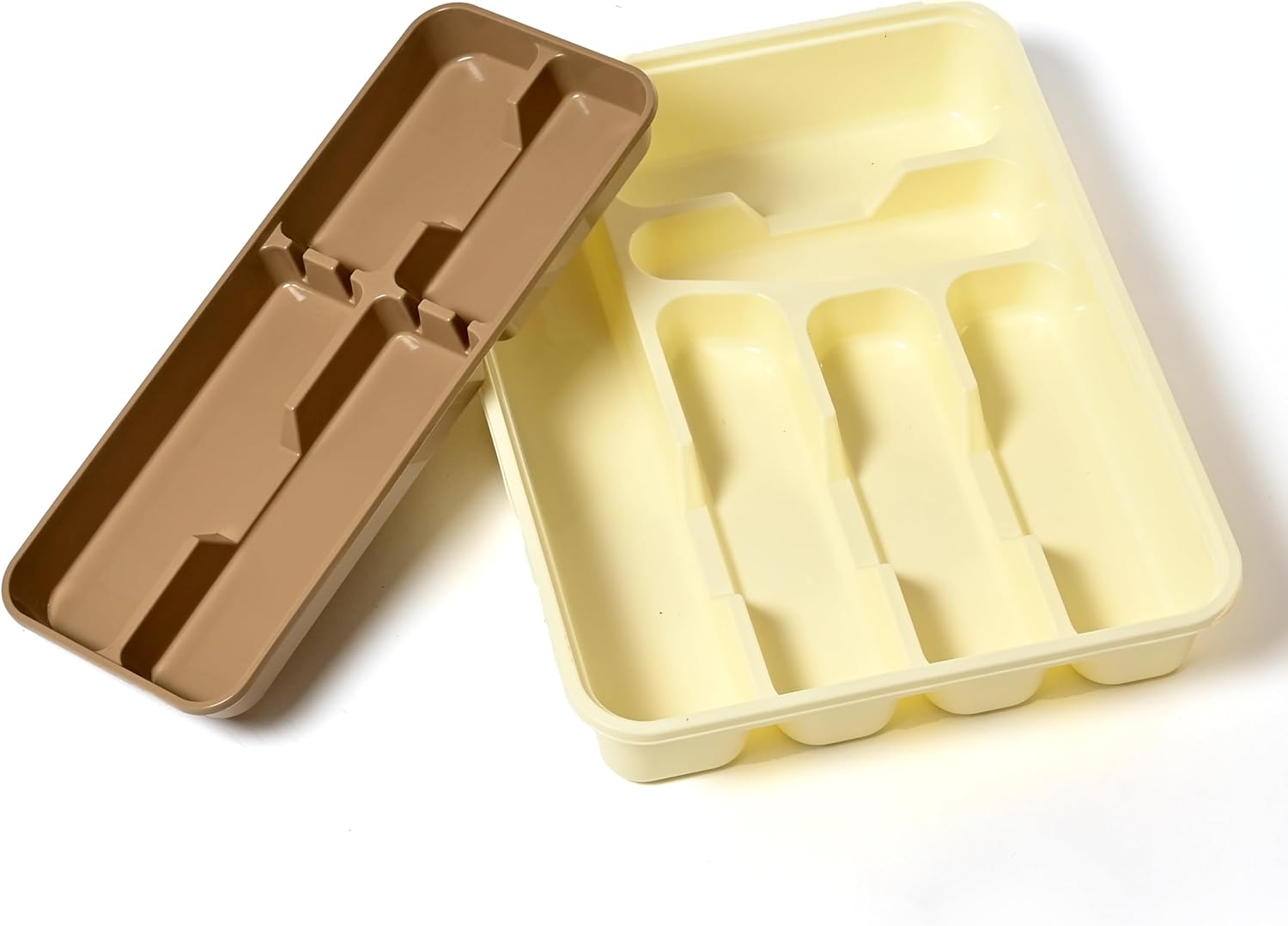 Cutlery Tray For Kitchen 2 Drawer Organiser Utensil Tray | Flatware Storage - DIVCHI