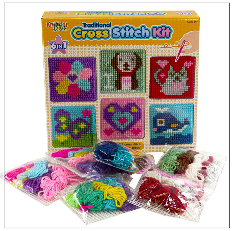 Cross Stitch Kit Art & Craft Activity Indoor Kit Set Children