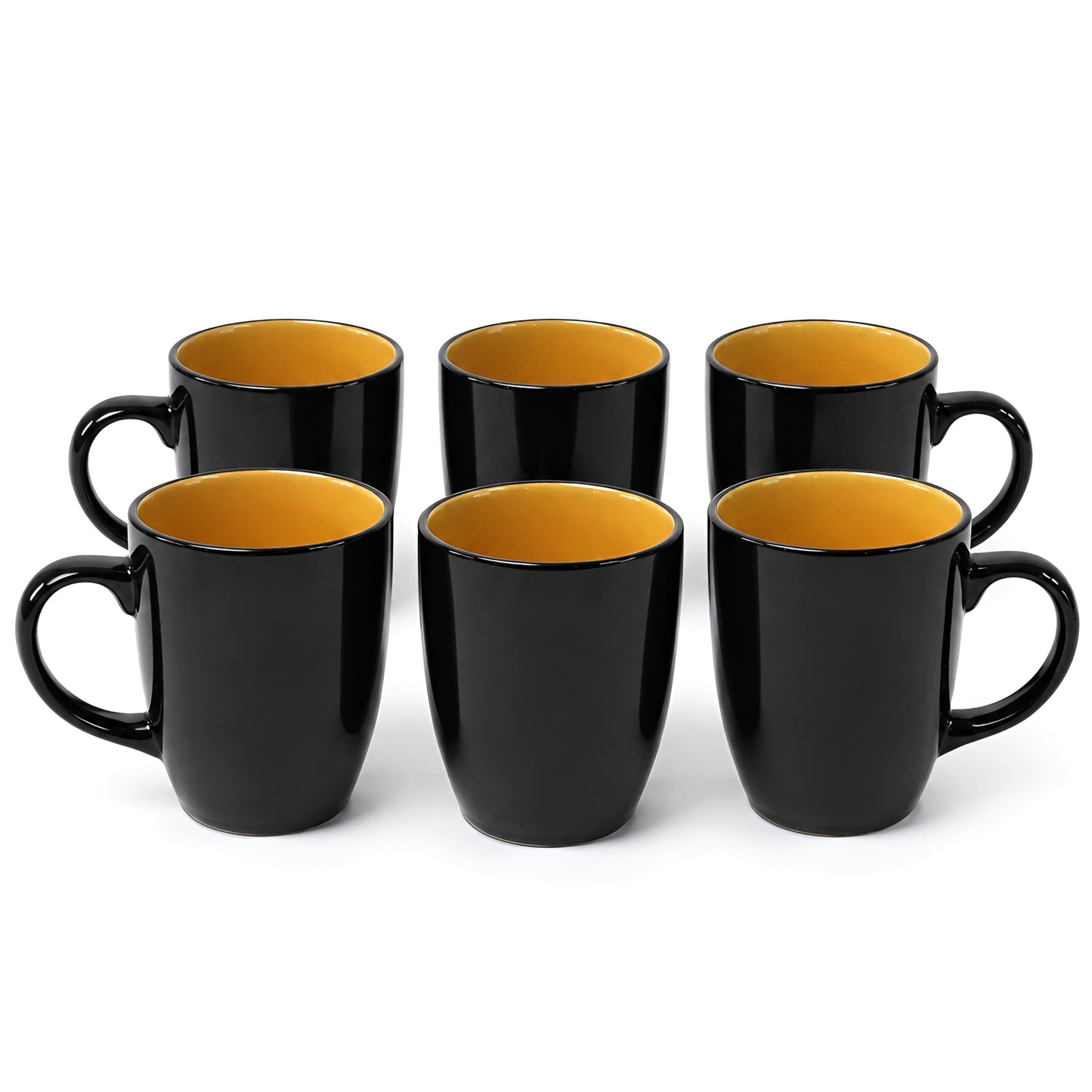 DIVCHI Coffee Mugs Set of 6 Ceramic Tea Hot Chocolate Cups