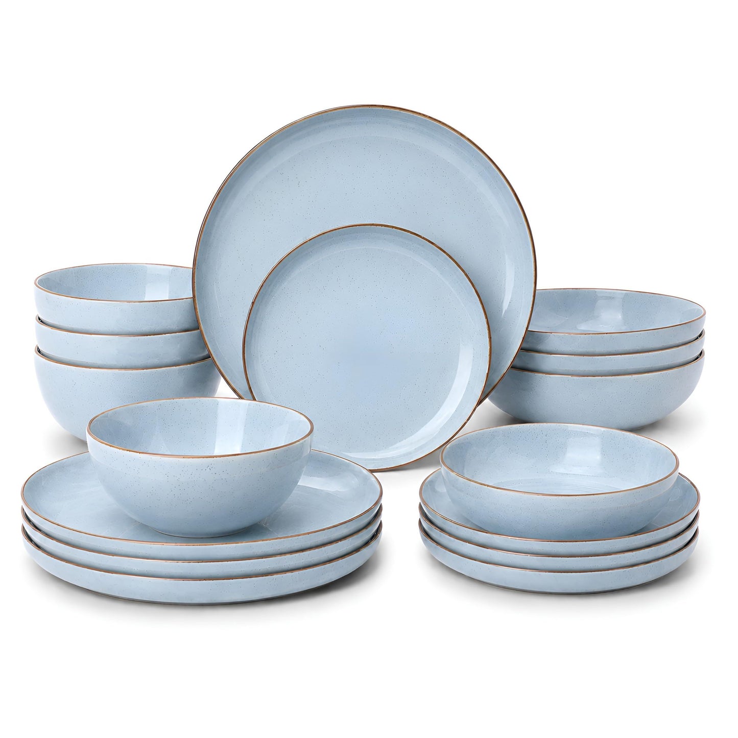 DIVCHI 16-Piece Dinner Set for 4 Ceramic Dinnerware Set