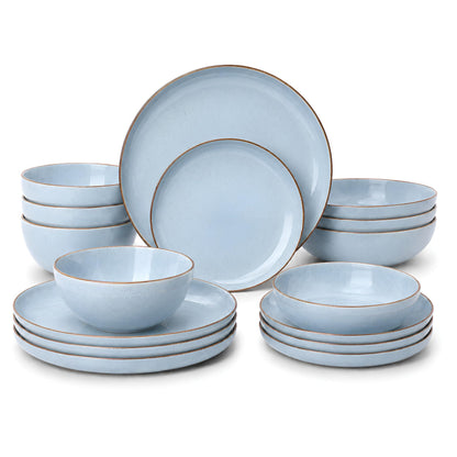 DIVCHI 16-Piece Dinner Set for 4 Ceramic Dinnerware Set