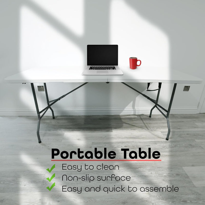Folding Table 6ft 1.8M Heavy Duty Indoor Outdoor Garden Catering Foldable Tables
