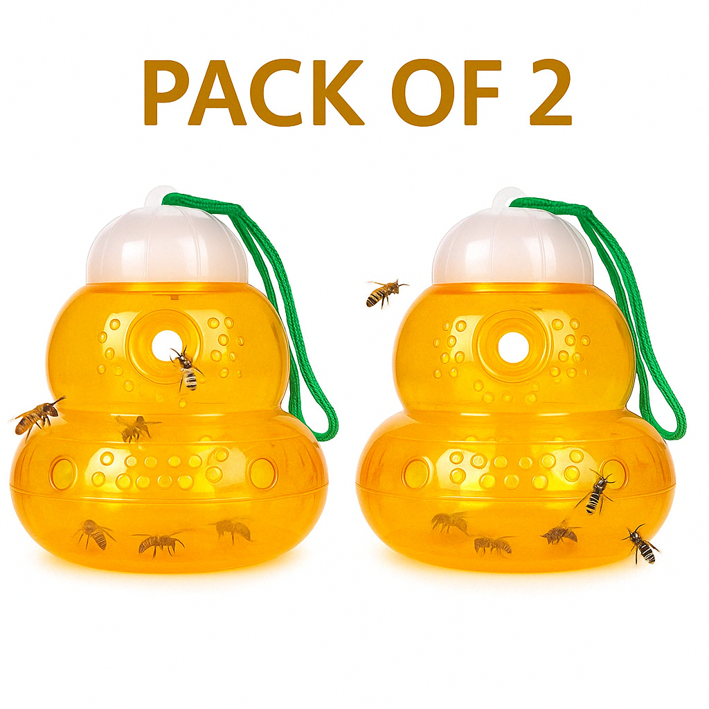 DIVCHI 2-Pack Wasp Traps – Reusable Hourglass Bee & Fly Catcher for Indoor/Outdoor Use - DIVCHI