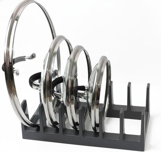 DIVCHI six section pot lid organiser in dark grey