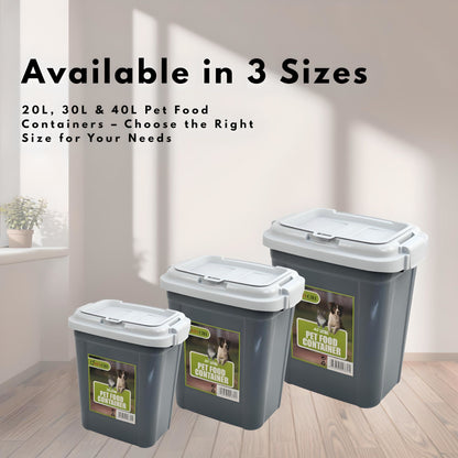 DIVCHI airtight pet food storage containers – available in 20L, 30L, and 40L sizes