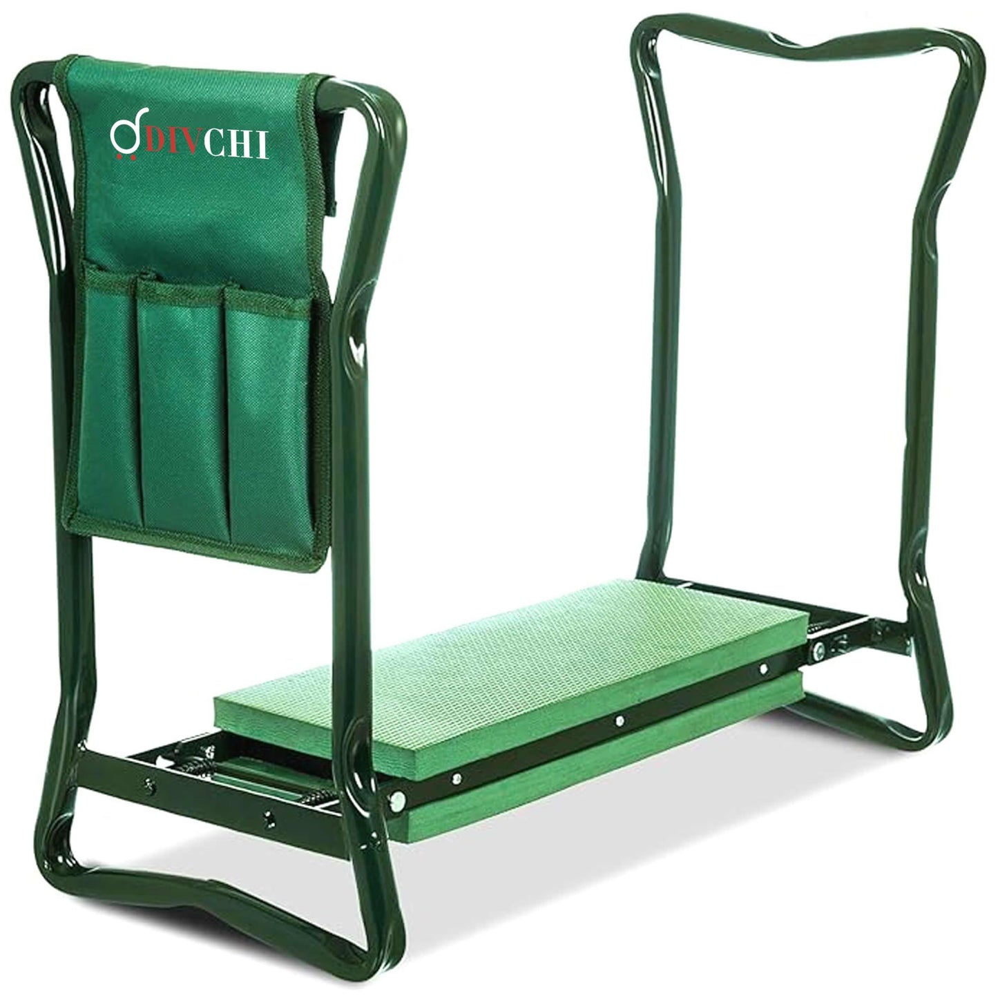 DIVCHI Foldable Garden Kneeler Stool with Steel Frame and EVA Foam Cushion
