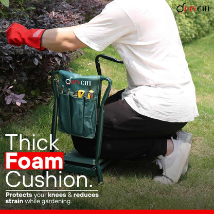 DIVCHI Garden Kneeler Seat with Thick Foam Cushion for Knee Protection