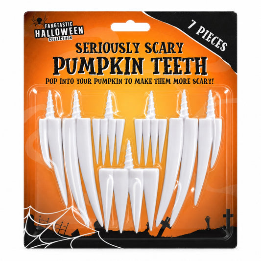DIVCHI Seriously Scary Halloween Pumpkin Teeth – 7 pieces in pack