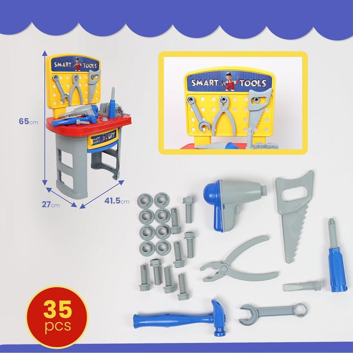 DIVCHI kids workbench toy tools and building accessories included