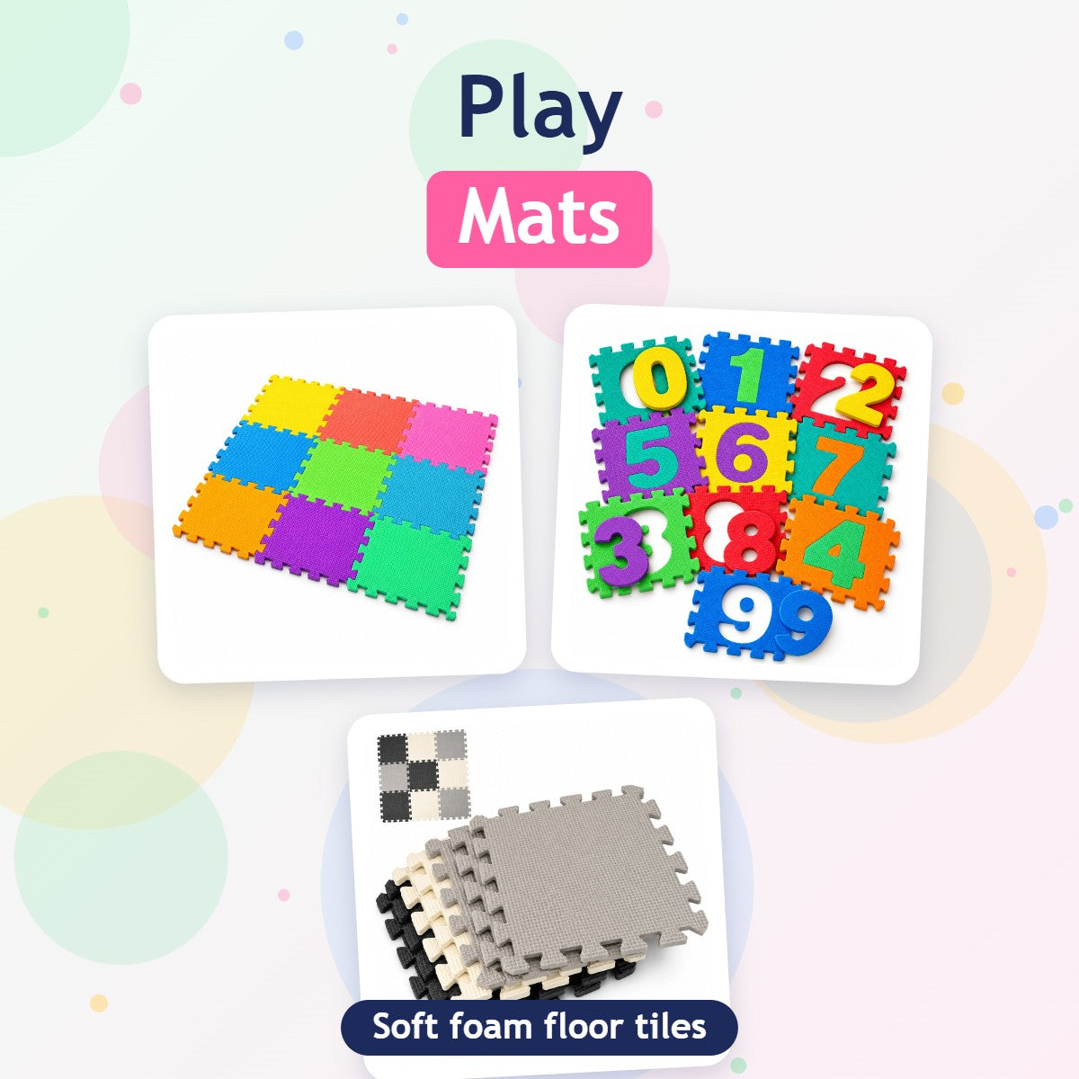 DIVCHI play mats – soft interlocking foam floor tiles for kids
