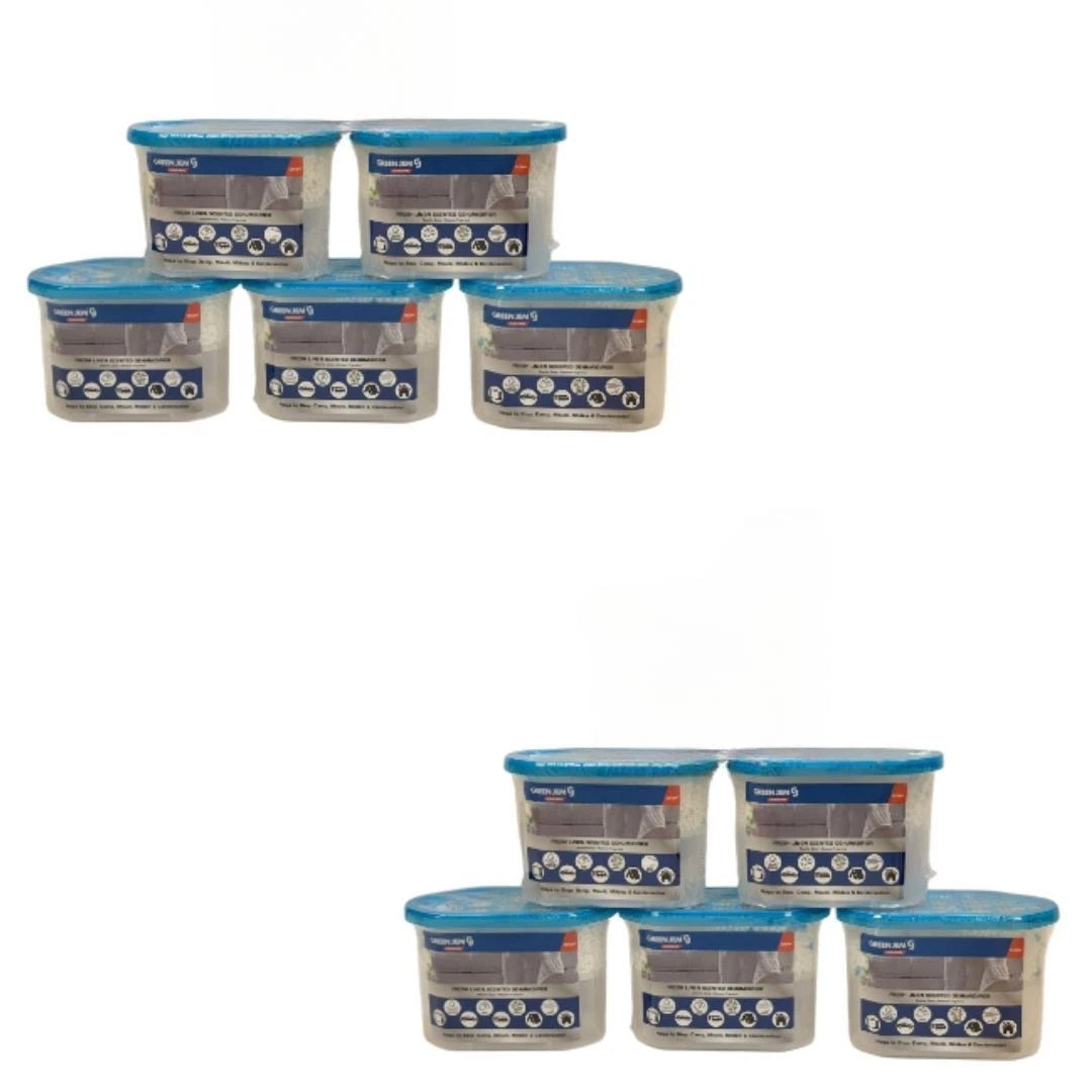 Dehumidifier 500ml Pack of 10 Interior Condensation Moisture Remover Mildew Absorber for Damp, Mould, Kitchen, Caravan, Car, Home, Bedroom, Wardrobe, Garage, Basement