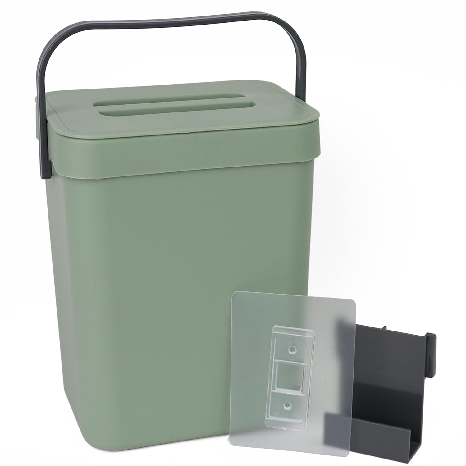 DIVCHI Kitchen Bin Hanging Trash Can With Lid Under Sink Bin For Kitchen| Waste Basket | Rubbish Bin | Mountable Dustbin | Bathroom Bins - DIVCHI