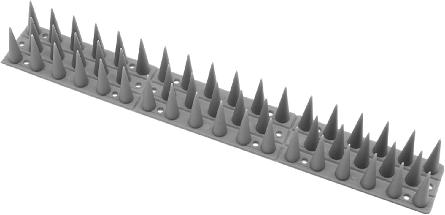 DIVCHI 20 Pcs Bird Spikes for Anti Pigeons And Birds, Fence Wall Spikes Garden Security Anti-Climb Cat Bird Intruder Pest Deterrent, Birds Fence Roof Tall Covers 33.5 x 4.5 x 3.7cm 5M (22.4ft) - DIVCHI