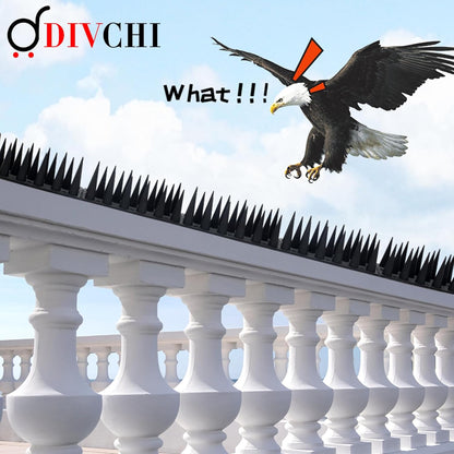 DIVCHI 20 Pcs Bird Spikes for Anti Pigeons And Birds, Fence Wall Spikes Garden Security Anti-Climb Cat Bird Intruder Pest Deterrent, Birds Fence Roof Tall Covers 33.5 x 4.5 x 3.7cm 5M (22.4ft)