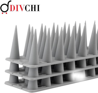 DIVCHI 20 Pcs Bird Spikes for Anti Pigeons And Birds, Fence Wall Spikes Garden Security Anti-Climb Cat Bird Intruder Pest Deterrent, Birds Fence Roof Tall Covers 33.5 x 4.5 x 3.7cm 5M (22.4ft)