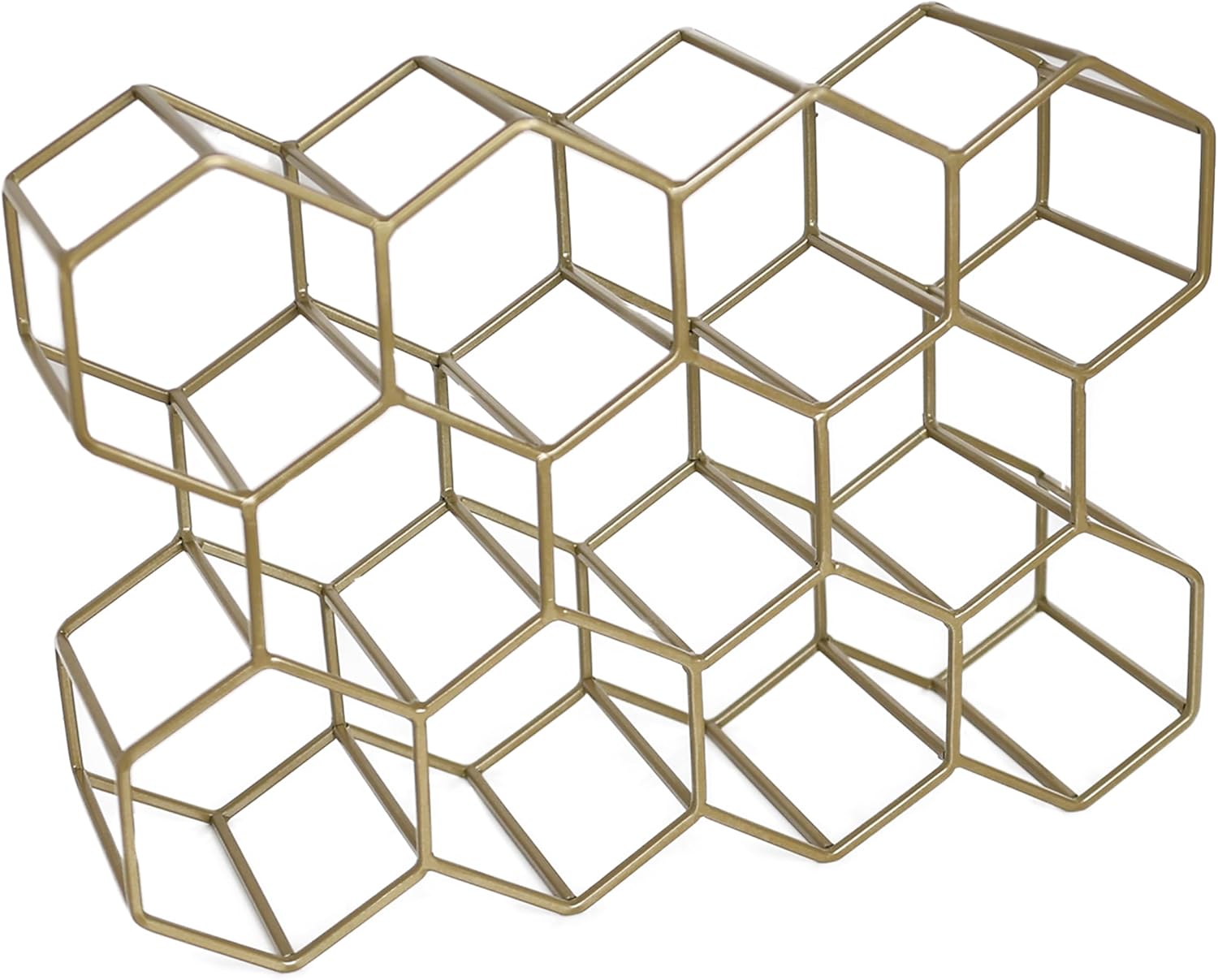 DIVCHI Wine Rack 11 Bottle Holder No Need Assembly Modern Metal Wire Wine Storage for Countertop Table Top Coffee Bar & Kitchen | Champagne Racks | Beer Stand - DIVCHI