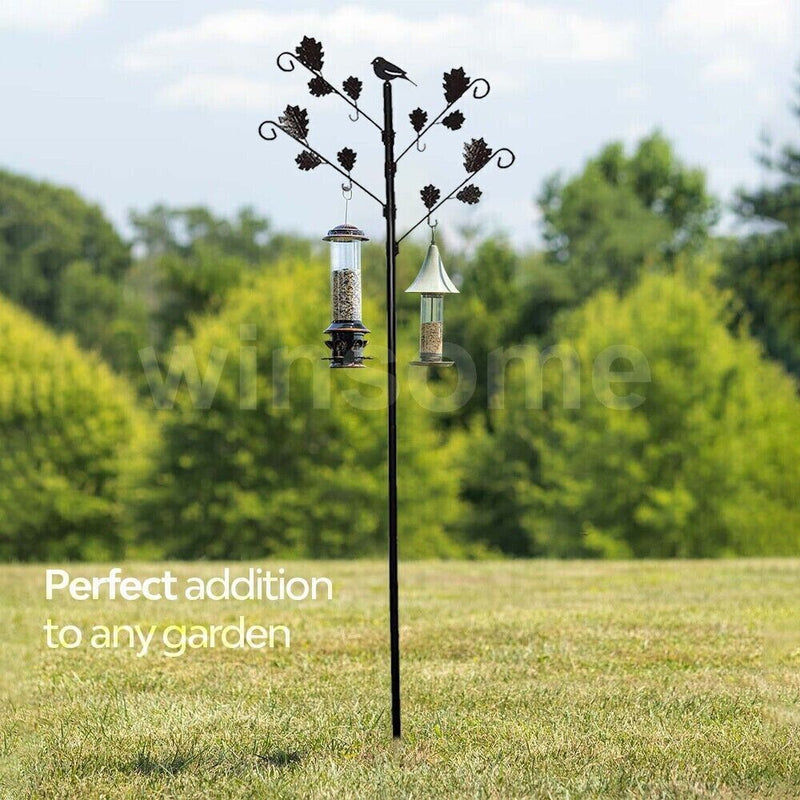 Bird Feeding Poles With Leaves Branches Easy to assemble in any outdoor Garden