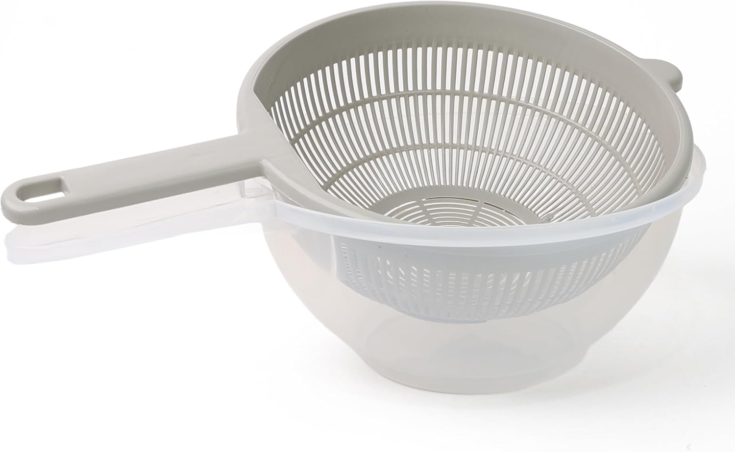 DIVCHI Colander Kitchen Food Strainers Bowl Sets with Handle Double-Layer Detachable Fruits Basket | Food Strainer | Collapsible Colanders | Vegetables Drainer (Blue) - DIVCHI