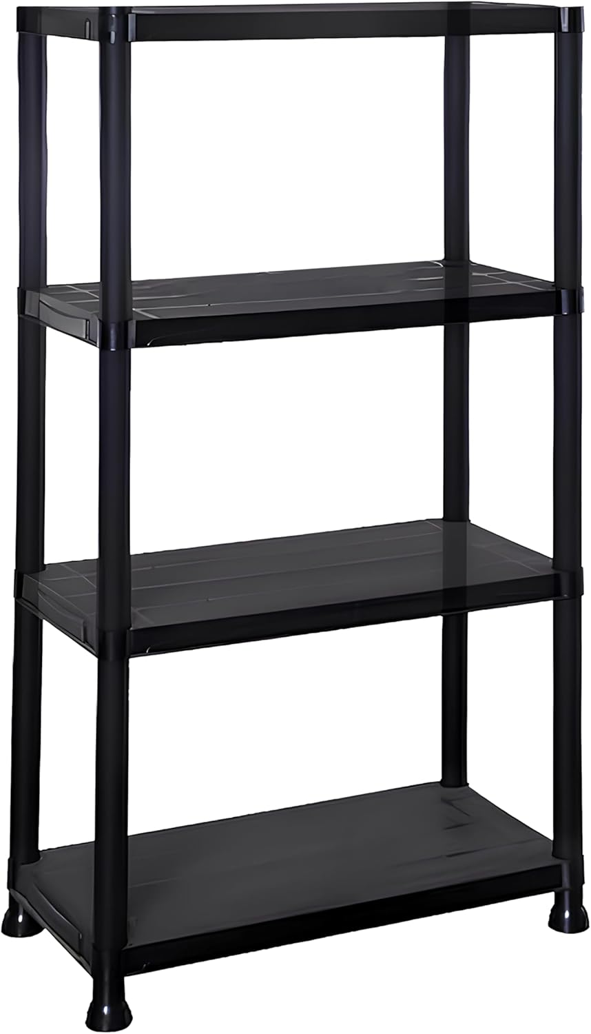 DIVCHI 3/4/5 Tier Storage Shelving Unit | Heavy Duty Shelf Rack for Home, Garage, Office & Utility Room | Shelf Rack (Black)