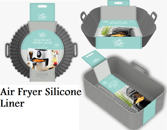 Resuable Air Fryer Silicone Liner Non sticky Easy to clean Available in 3 Shapes - DIVCHI