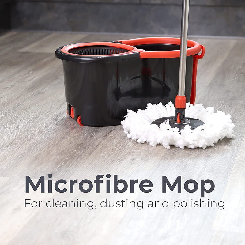 Spin Mop And Bucket Set Floor Cleaning Mopping Bucket Convenient Wheels