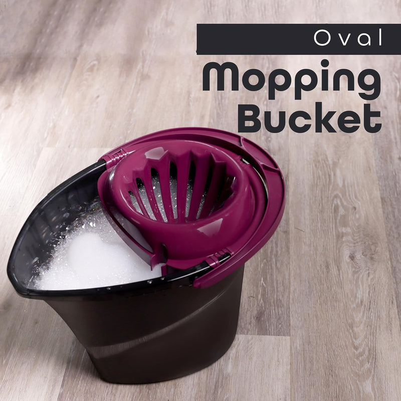 Plastic Mop Bucket 14 Litre Large & Small Area Cleaning Floor Mop Bucket