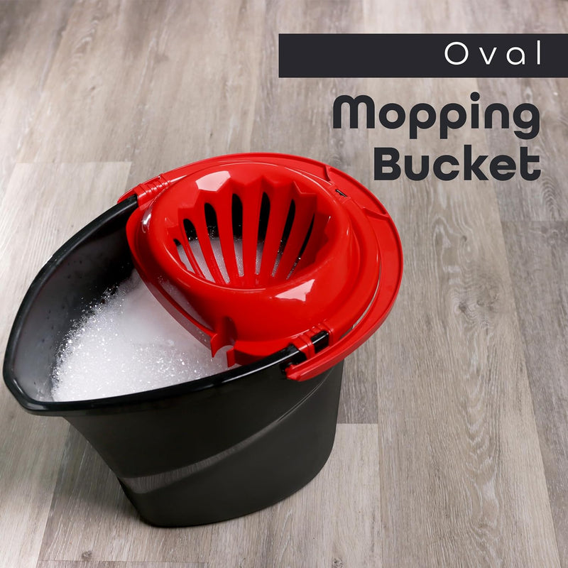 Plastic Mop Bucket 14 Litre Large & Small Area Cleaning Floor Mop Bucket