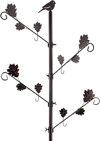 Bird Feeding Poles With Leaves Branches Easy to assemble in any outdoor Garden