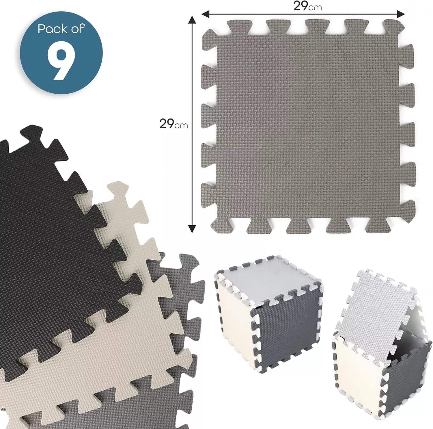 Foam Play Mats Thick Soft Floor Interlocking Mat Floor Puzzle Mat For Children's Playing - DIVCHI